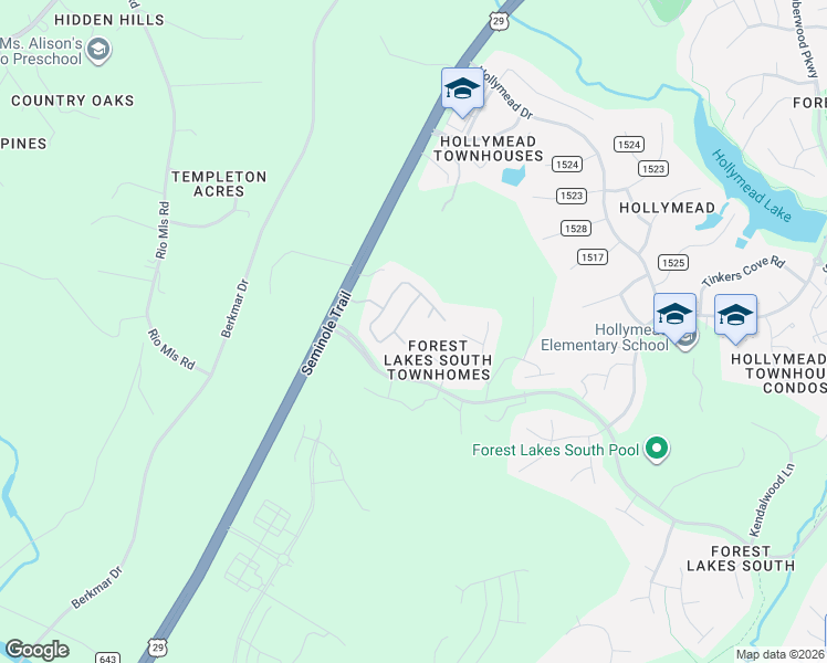 map of restaurants, bars, coffee shops, grocery stores, and more near 1434-1498 Ridgewood Circle in Charlottesville