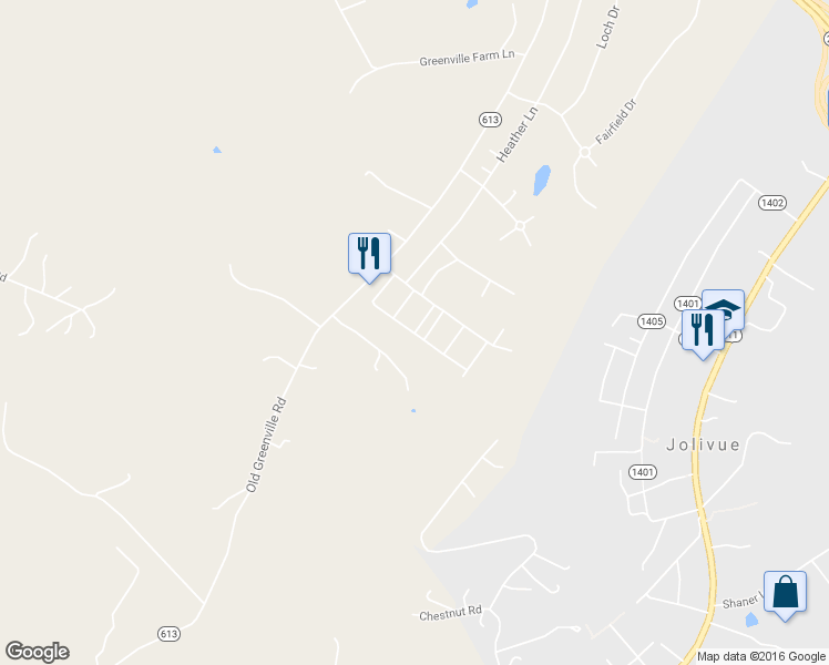 map of restaurants, bars, coffee shops, grocery stores, and more near 95 Villa View Dr in Staunton