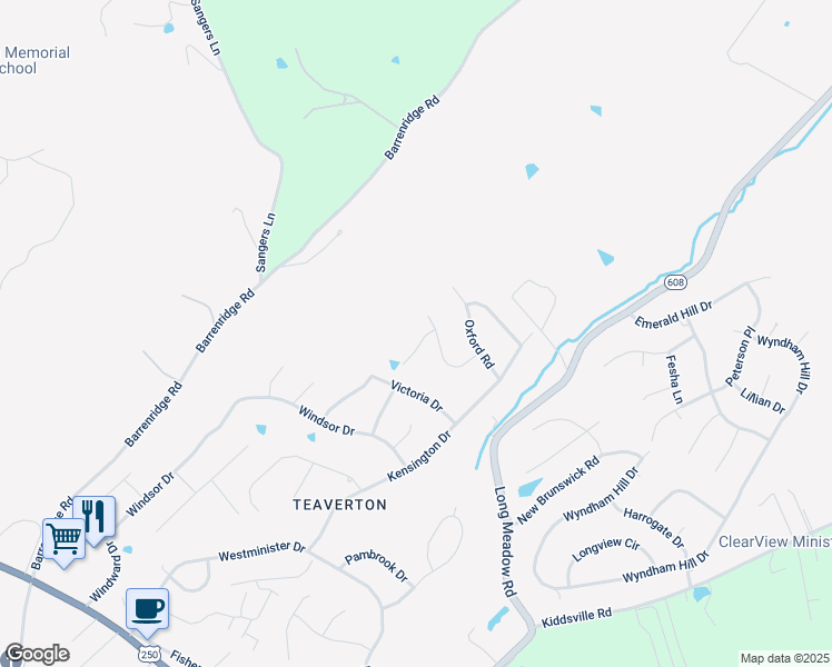 map of restaurants, bars, coffee shops, grocery stores, and more near 15 Abbey Court in Fishersville
