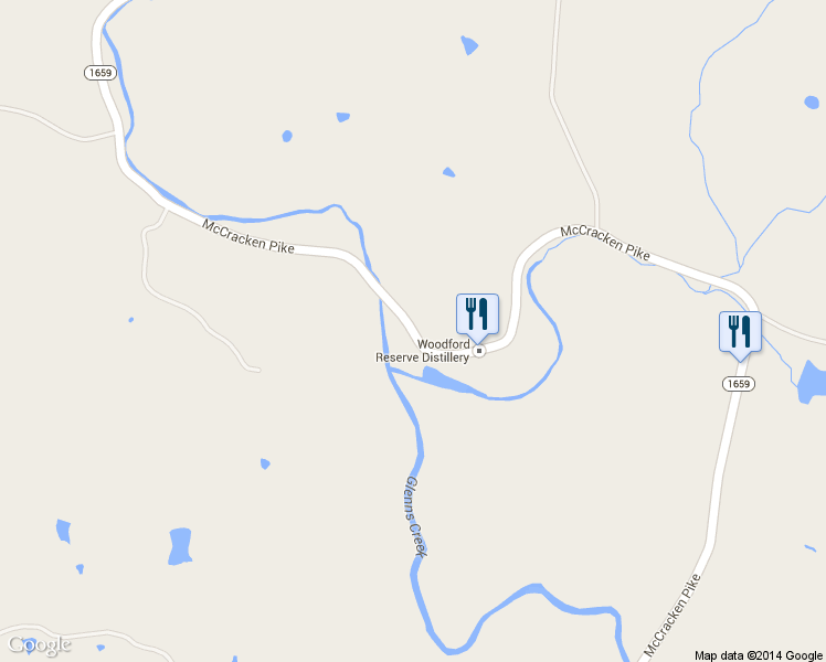 map of restaurants, bars, coffee shops, grocery stores, and more near 7855 McCracken Pike in Frankfort