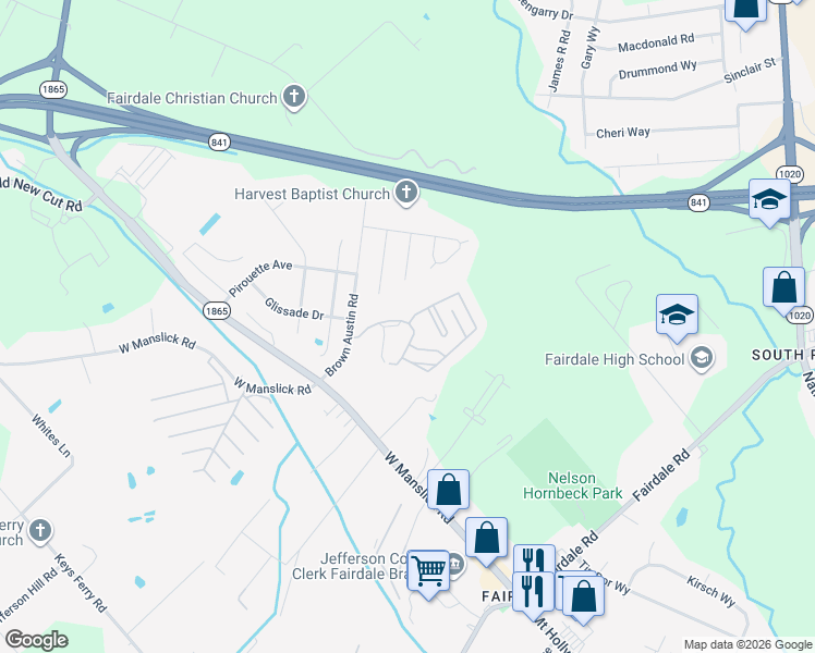 map of restaurants, bars, coffee shops, grocery stores, and more near 202 Pheasant Avenue in Louisville