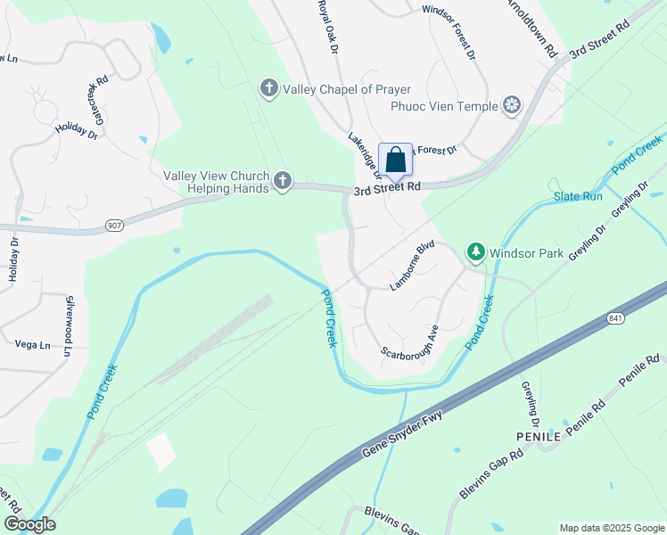map of restaurants, bars, coffee shops, grocery stores, and more near 9600 Lamborne Boulevard in Louisville