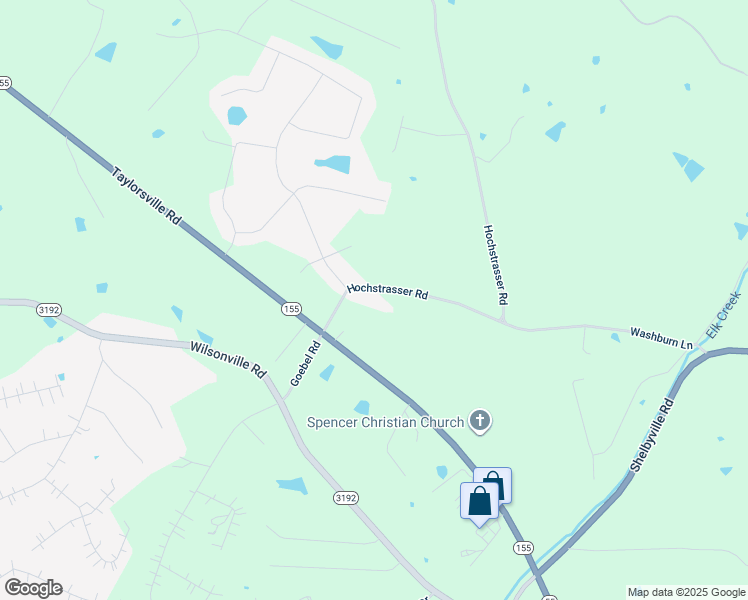 map of restaurants, bars, coffee shops, grocery stores, and more near 180 Hochstrasser Road in Spencer County