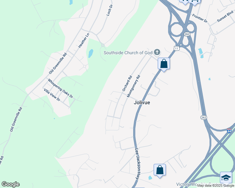 map of restaurants, bars, coffee shops, grocery stores, and more near 149 Orchard Rd in Staunton
