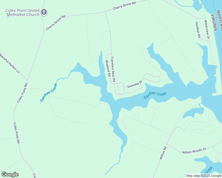 map of restaurants, bars, coffee shops, grocery stores, and more near 614 Travelers Rest Road in Hague