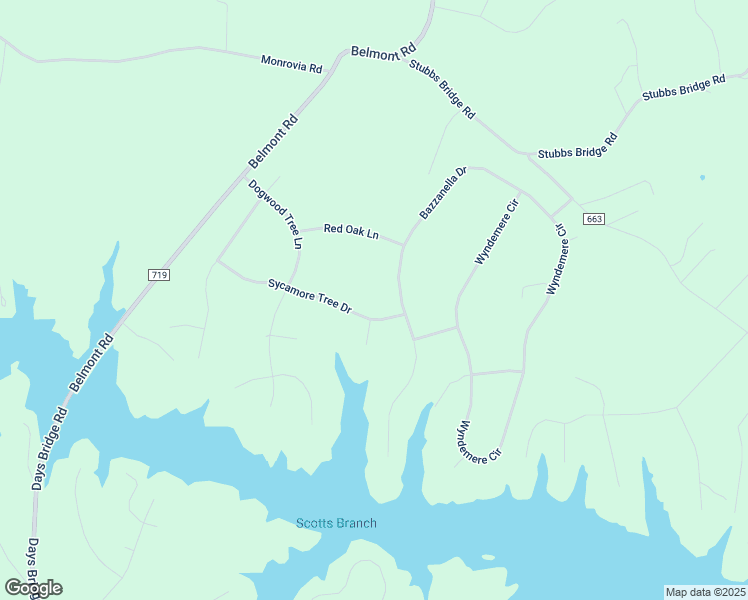 map of restaurants, bars, coffee shops, grocery stores, and more near 15311 Sycamore Tree Lane in Mineral
