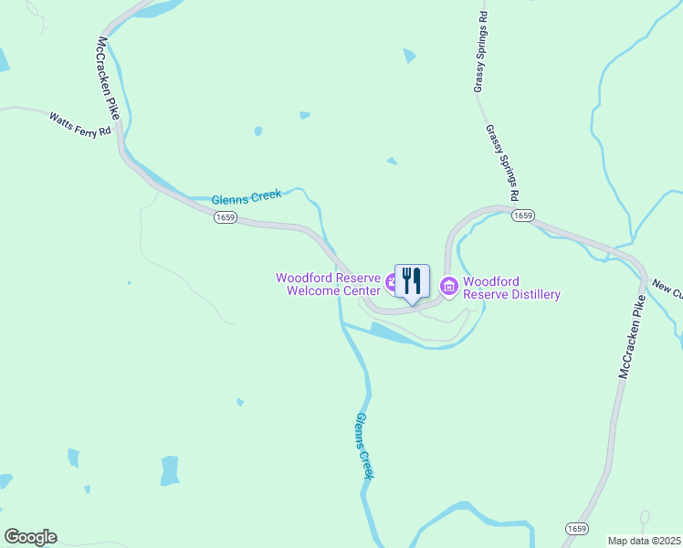 map of restaurants, bars, coffee shops, grocery stores, and more near 7565 McCracken Pike in Frankfort