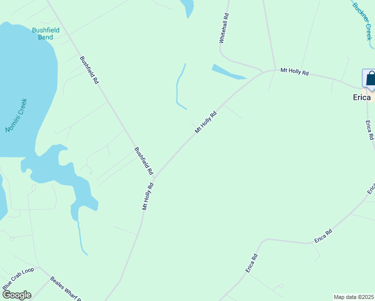 map of restaurants, bars, coffee shops, grocery stores, and more near 2088 Mount Holly Road in Montross