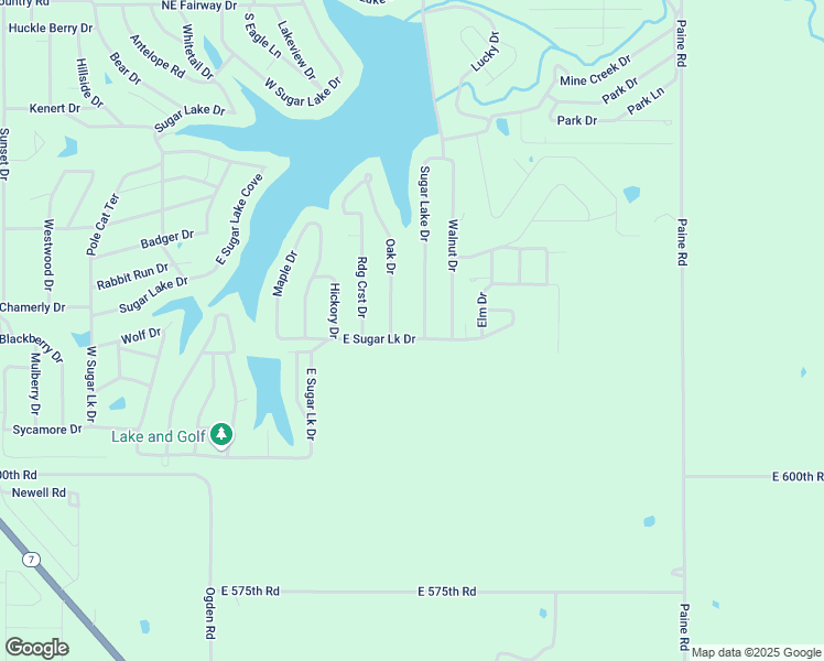 map of restaurants, bars, coffee shops, grocery stores, and more near 18 Oak Drive in Mound City
