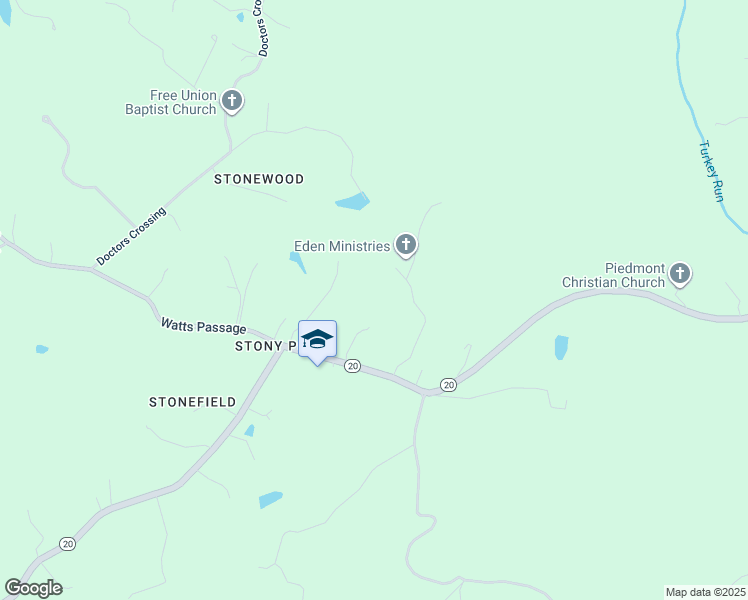 map of restaurants, bars, coffee shops, grocery stores, and more near 3908 Stony Point Road in Keswick