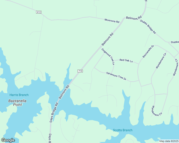 map of restaurants, bars, coffee shops, grocery stores, and more near 5616 Hickory Tree Lane in Mineral
