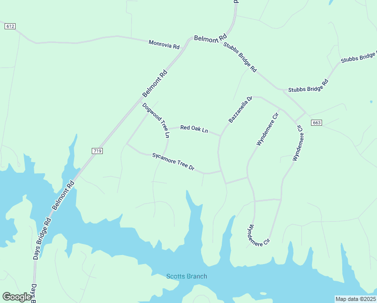 map of restaurants, bars, coffee shops, grocery stores, and more near 15311 Sycamore Tree Lane in Mineral