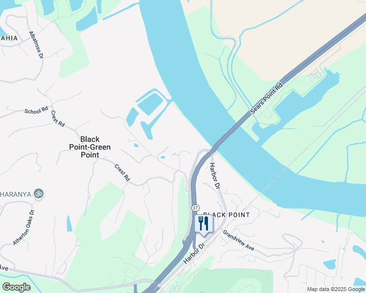map of restaurants, bars, coffee shops, grocery stores, and more near 21 Bachelors Road in Novato