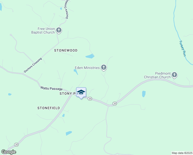 map of restaurants, bars, coffee shops, grocery stores, and more near 3908 Stony Point Road in Keswick