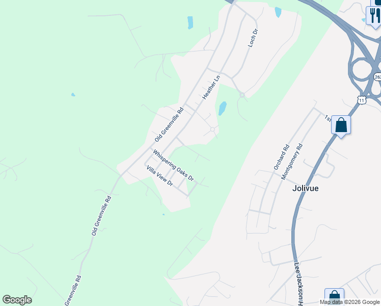 map of restaurants, bars, coffee shops, grocery stores, and more near 24 Brookmere Drive in Staunton