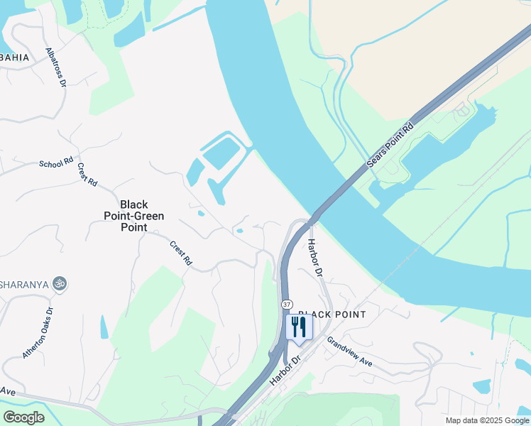 map of restaurants, bars, coffee shops, grocery stores, and more near 21 Bachelors Rd in Novato
