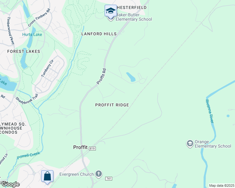 map of restaurants, bars, coffee shops, grocery stores, and more near 2915 Daventry Lane in Charlottesville