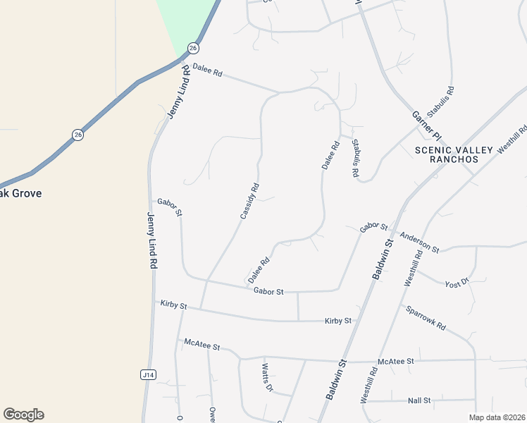 map of restaurants, bars, coffee shops, grocery stores, and more near 7115 Cassidy Road in Valley Springs