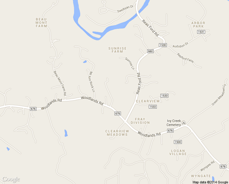 map of restaurants, bars, coffee shops, grocery stores, and more near 2835 Pleasant View Lane in Charlottesville