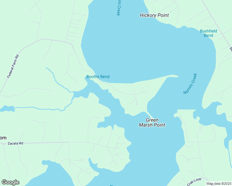 map of restaurants, bars, coffee shops, grocery stores, and more near 1682 Federal Farm Road in Montross
