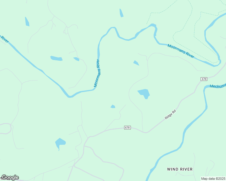 map of restaurants, bars, coffee shops, grocery stores, and more near 2670 Ridge Road in Charlottesville