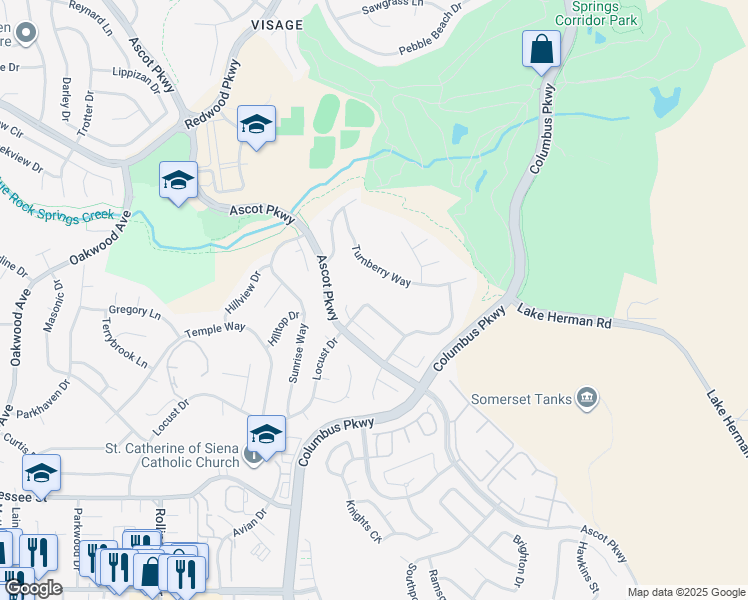 map of restaurants, bars, coffee shops, grocery stores, and more near 1218 Locust Drive in Vallejo