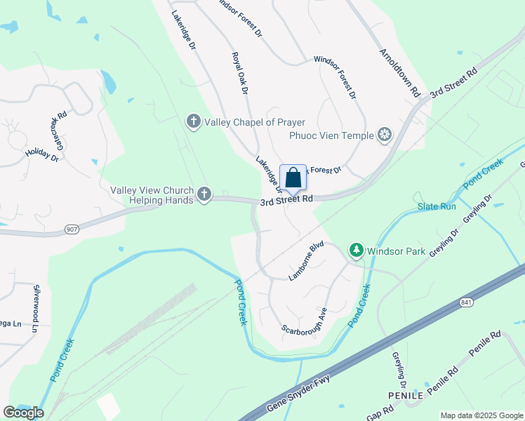 map of restaurants, bars, coffee shops, grocery stores, and more near 8814 3rd Street Road in Louisville