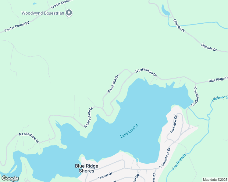 map of restaurants, bars, coffee shops, grocery stores, and more near 178 Beech Nut Drive in Louisa