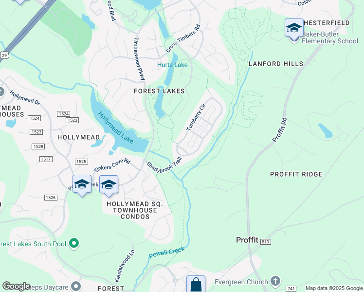map of restaurants, bars, coffee shops, grocery stores, and more near 2040 Leyland Drive in Charlottesville