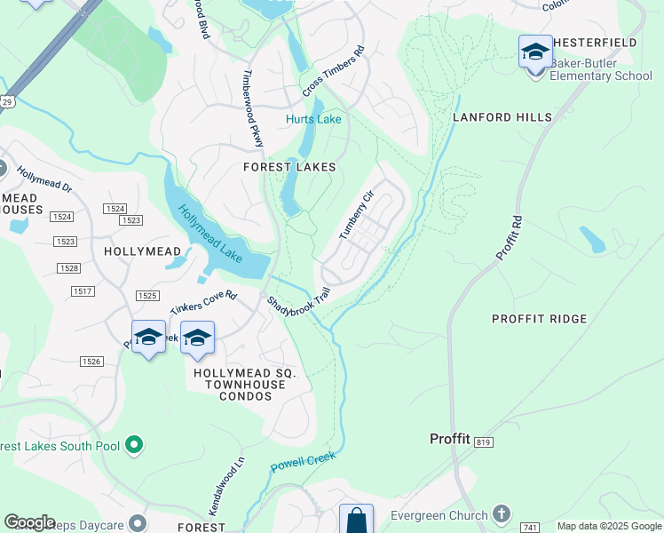map of restaurants, bars, coffee shops, grocery stores, and more near 2040 Leyland Drive in Charlottesville
