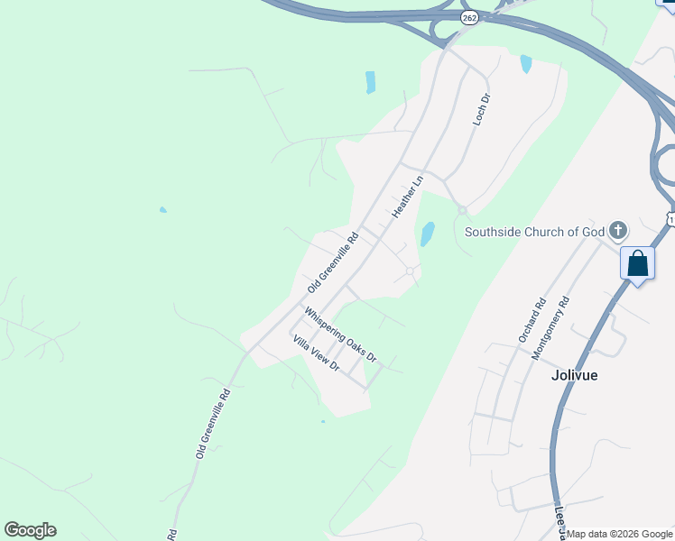 map of restaurants, bars, coffee shops, grocery stores, and more near 238 Heather Ln in Staunton