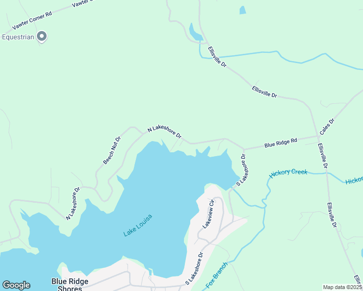 map of restaurants, bars, coffee shops, grocery stores, and more near 295 North Lakeshore Drive in Louisa