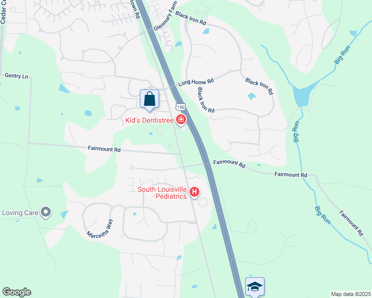 map of restaurants, bars, coffee shops, grocery stores, and more near in Louisville