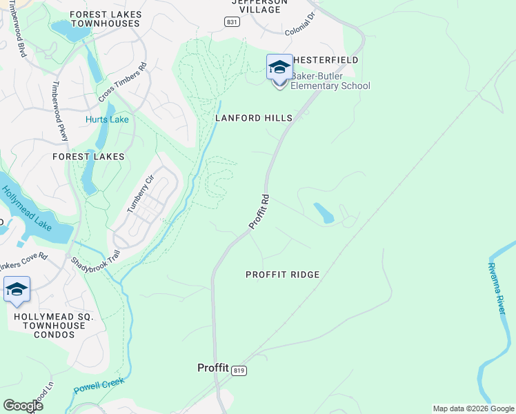 map of restaurants, bars, coffee shops, grocery stores, and more near 2597-2621 County Road 649 in Charlottesville