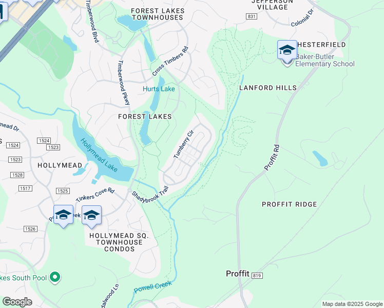 map of restaurants, bars, coffee shops, grocery stores, and more near 2117 Piney Knoll Lane in Charlottesville