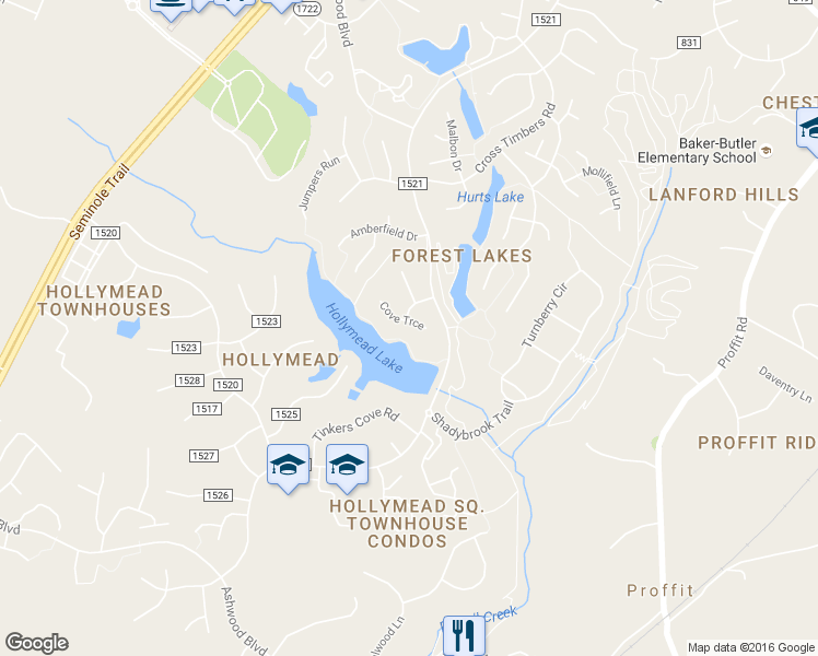 map of restaurants, bars, coffee shops, grocery stores, and more near 2968 Cove Trce in Charlottesville