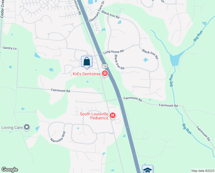 map of restaurants, bars, coffee shops, grocery stores, and more near 8803 Old Bardstown Road in Louisville