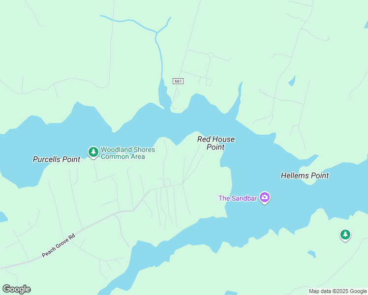 map of restaurants, bars, coffee shops, grocery stores, and more near 2635 Peach Grove Road in Louisa