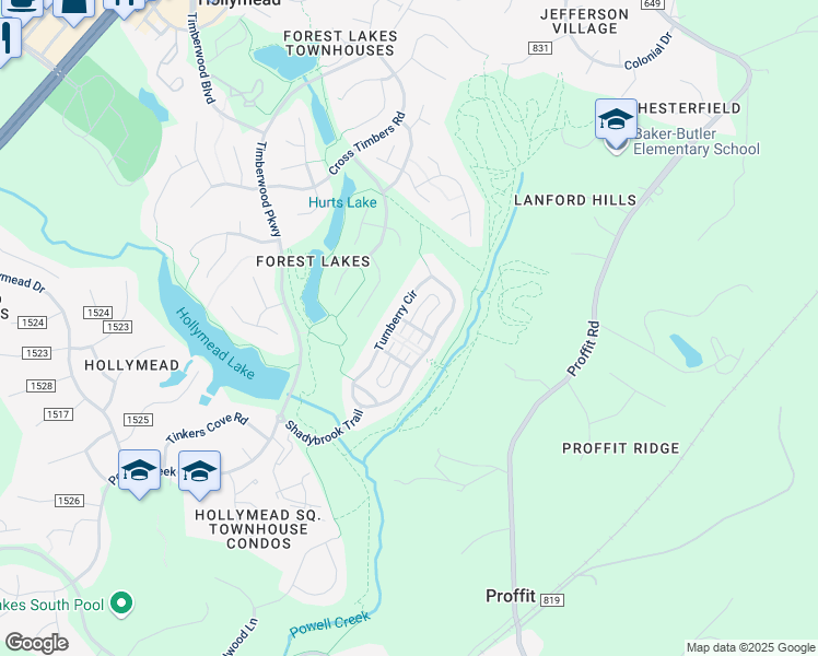 map of restaurants, bars, coffee shops, grocery stores, and more near 2121 Piney Knoll Lane in Charlottesville