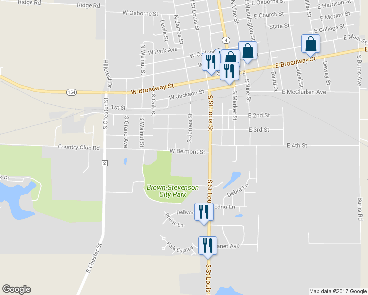 map of restaurants, bars, coffee shops, grocery stores, and more near 305 West Belmont Street in Sparta