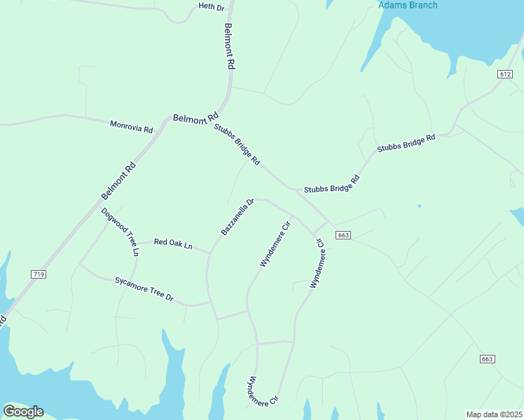 map of restaurants, bars, coffee shops, grocery stores, and more near 5613 Bazzanella Drive in Mineral