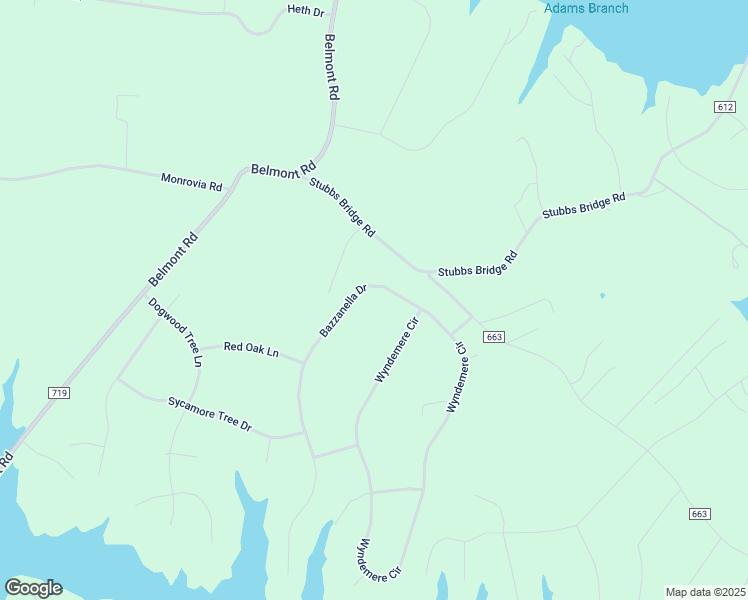 map of restaurants, bars, coffee shops, grocery stores, and more near 5613 Bazzanella Drive in Mineral