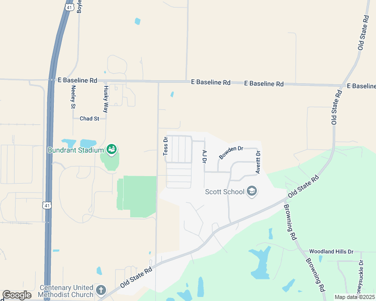 map of restaurants, bars, coffee shops, grocery stores, and more near 15349 Shakespeare Drive in Evansville