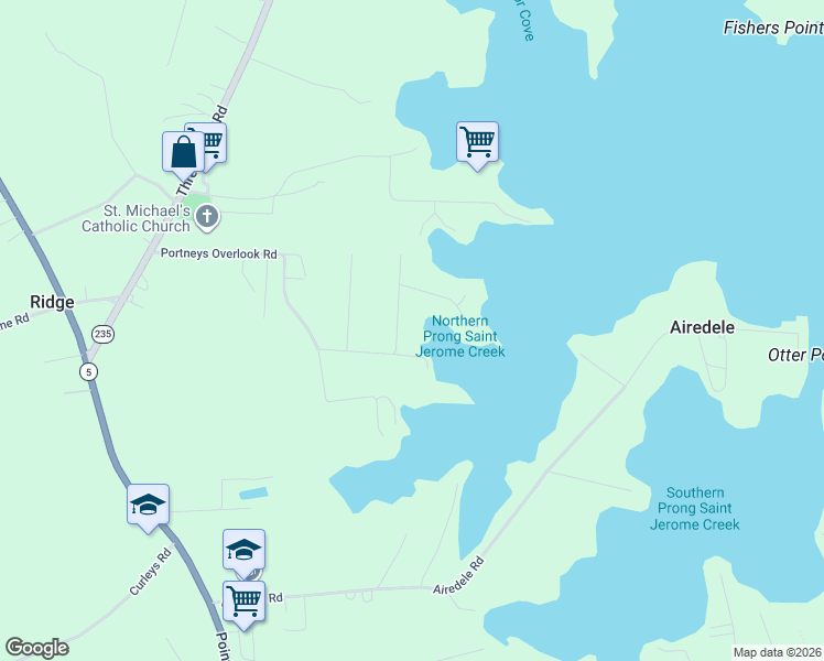 map of restaurants, bars, coffee shops, grocery stores, and more near 16430 Pine Street in Ridge