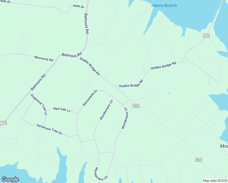 map of restaurants, bars, coffee shops, grocery stores, and more near 5704 Bazzanella Drive in Mineral