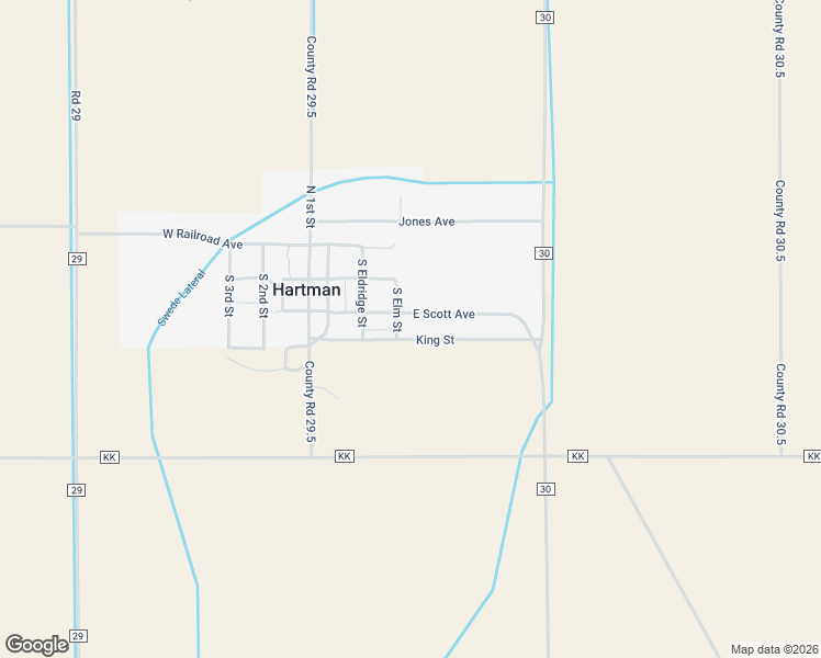 map of restaurants, bars, coffee shops, grocery stores, and more near 300 East Scott Avenue in Holly