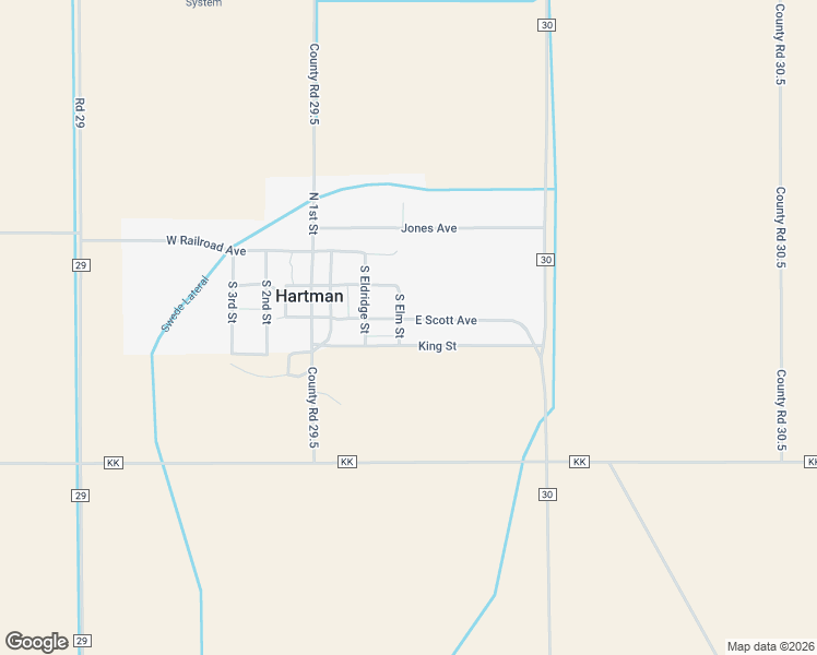 map of restaurants, bars, coffee shops, grocery stores, and more near 300 East Scott Avenue in Holly