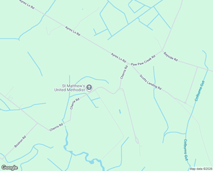 map of restaurants, bars, coffee shops, grocery stores, and more near 7241 Cherrix Road in Girdletree