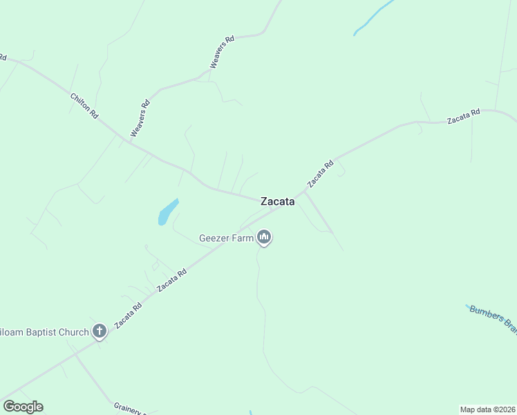 map of restaurants, bars, coffee shops, grocery stores, and more near 2311 Zacata Road in Montross