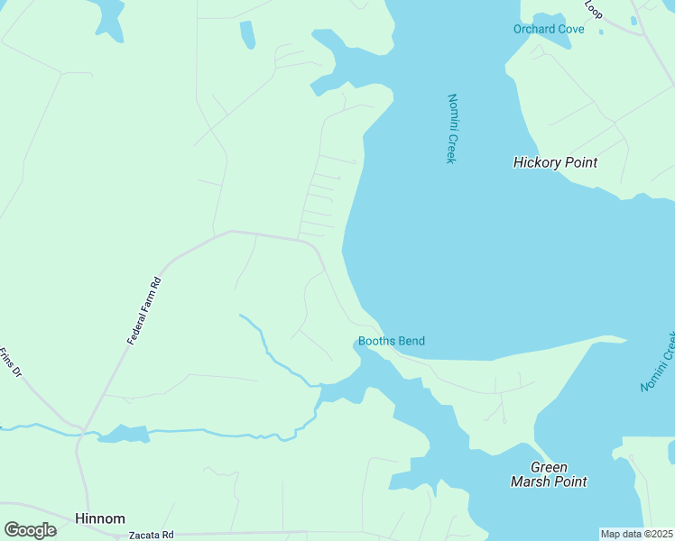 map of restaurants, bars, coffee shops, grocery stores, and more near 1227 Federal Farm Road in Montross